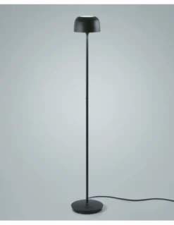 Lámpara de pie Bol – Bover – Aluminio negro, LED 1200 lm 2700K, Altura: 130 cm