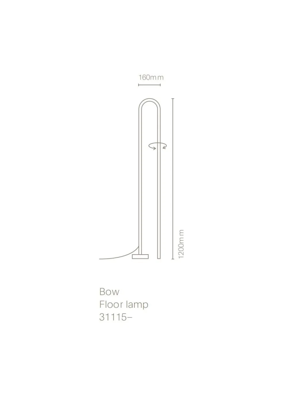 Lámpara de Pie Bow - Nexia - LED, diseño minimalista y moderno