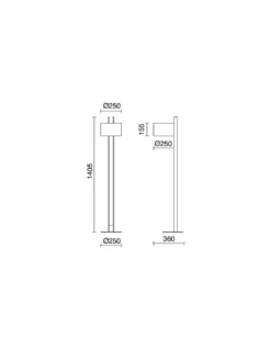 Lámpara de pie Compact - Novolux Lighting. Exo - Lámpara nórdica decorativa, pantalla de tela
