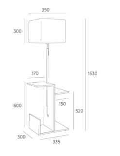 Lámpara de pie con mueble Fusta - Massmi