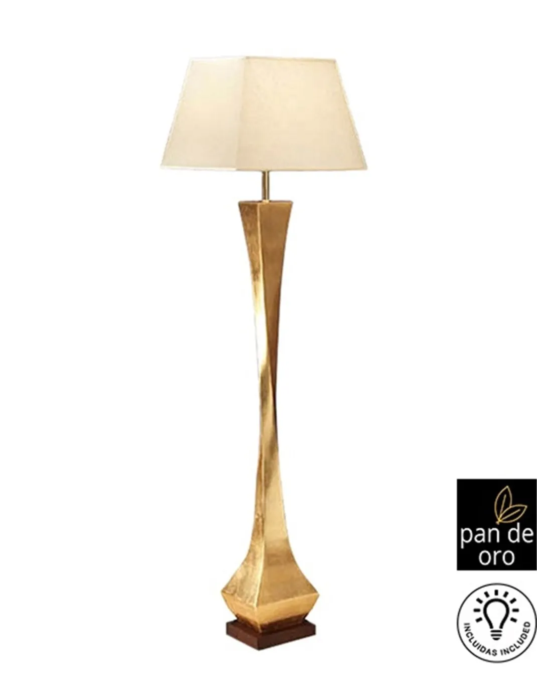 Lámpara de pie Deco – Schuller – Diseño elegante con pantalla textil símil seda