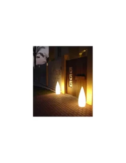 Lámpara de pie de exterior Kanpazar - B.lux - Lámpara decorativa blanca, altura: 80cm/150 cm