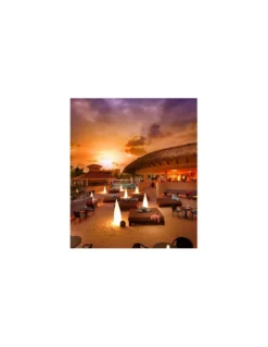Lámpara de pie de exterior Kanpazar - B.lux - Lámpara decorativa blanca, altura: 80cm/150 cm