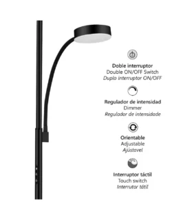 Lámpara de pie Elton – AJP – Lámpara de lectura LED