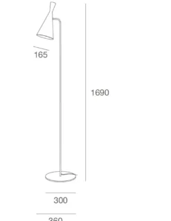Lámpara de pie Exa – Massmi – Lámpara vintage de hierro pintado, Altura: 169 cm