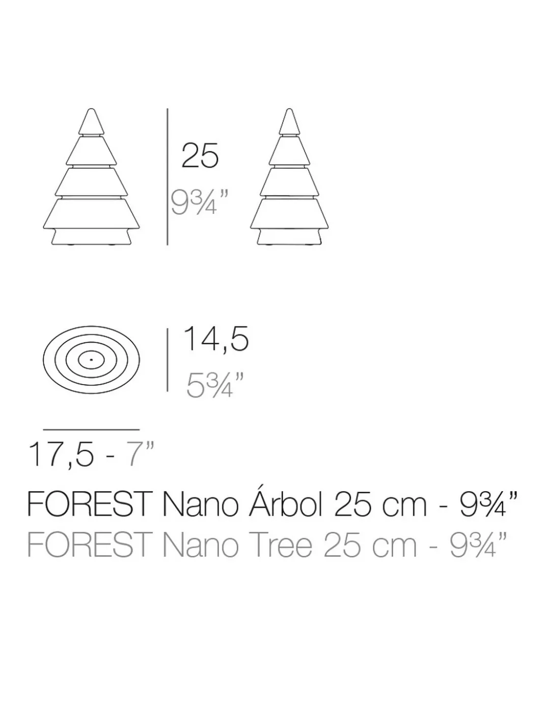 Lámpara de pie Forest - Vondom - Árbol de Navidad LED con batería