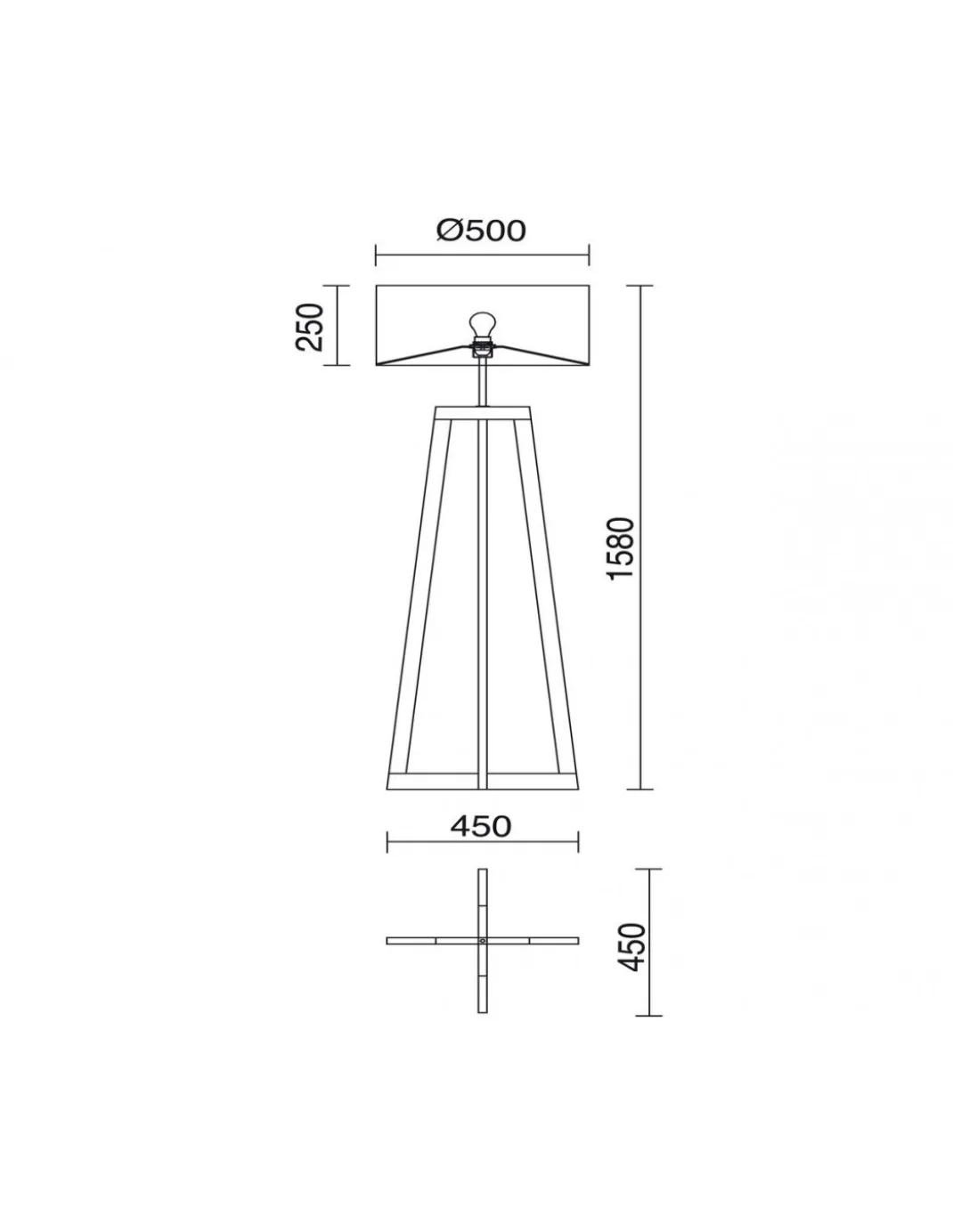 Lámpara de pie Kara - Exo - Novolux Lighting - Lámpara nórdica con base de madera y pantalla de tela