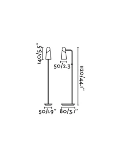 Lámpara de pie Lao – Faro – Lámpara de salón minimalista, 122 cm