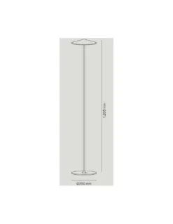 Lámpara de pie LED Ø 20 cm de aluminio en 2 acabados regulable 2700K – Pla – Milan