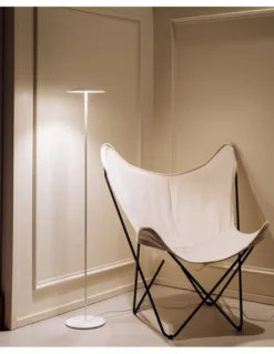 Lámpara de pie LED Ø 20 cm de aluminio en 2 acabados regulable 2700K – Pla – Milan