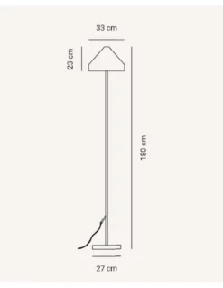 Lámpara de pie Lester – Fokobu – Lámpara minimalista con tulipa cónica