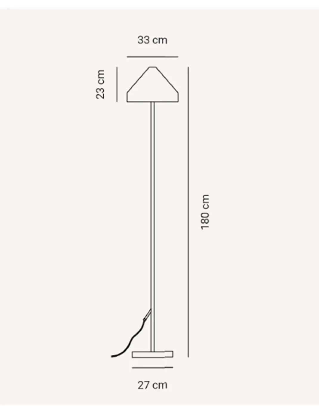 Lámpara de pie Lester – Fokobu – Lámpara minimalista con tulipa cónica