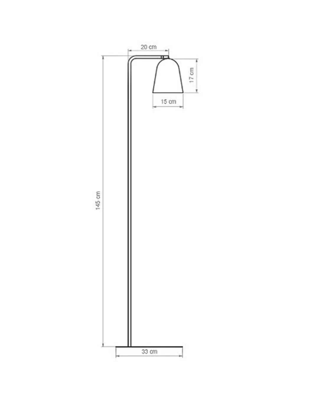 Lámpara de pie Lula – Luxcambra – Pantalla orientable ideal para lectura, acabado negro texturado, altura: 145 cm