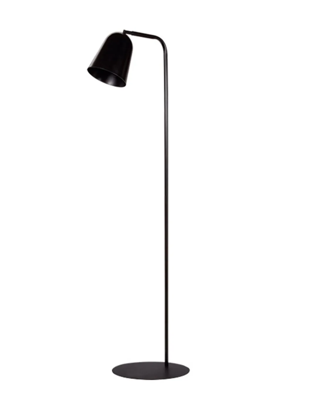 Lámpara de pie Lula – Luxcambra – Pantalla orientable ideal para lectura, acabado negro texturado, altura: 145 cm