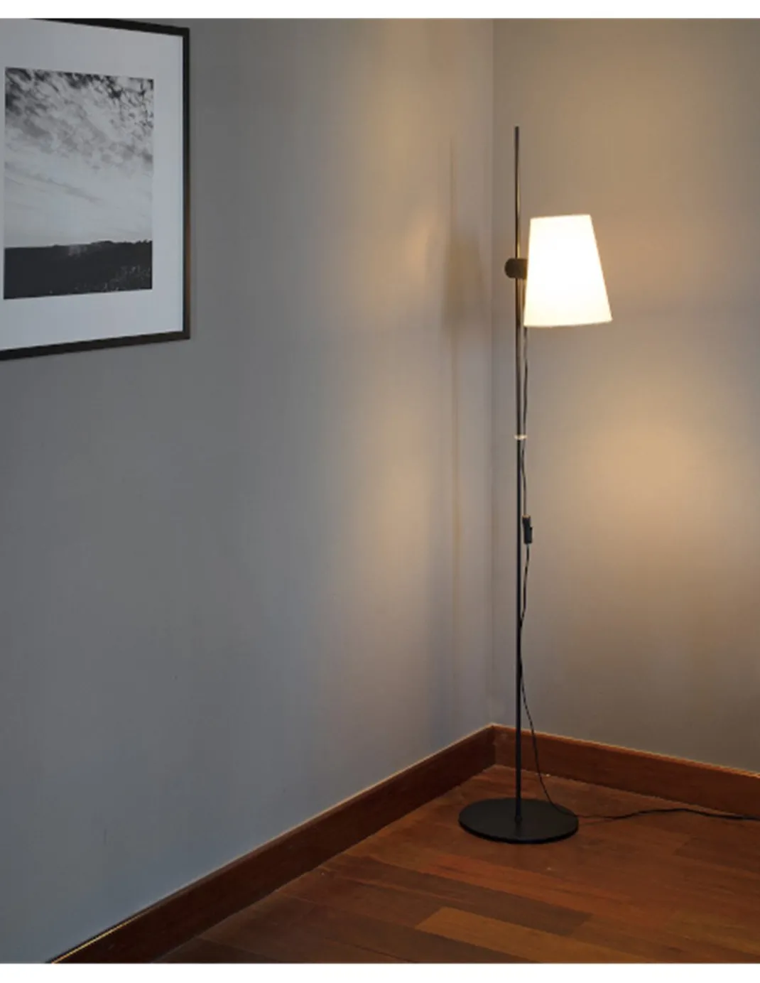 Lámpara de pie Lupe - Faro - Pantalla orientable, lámpara de lectura