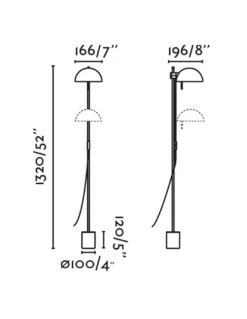 Lámpara de pie Matilda - Faro - Diseño moderno con pantalla orientable