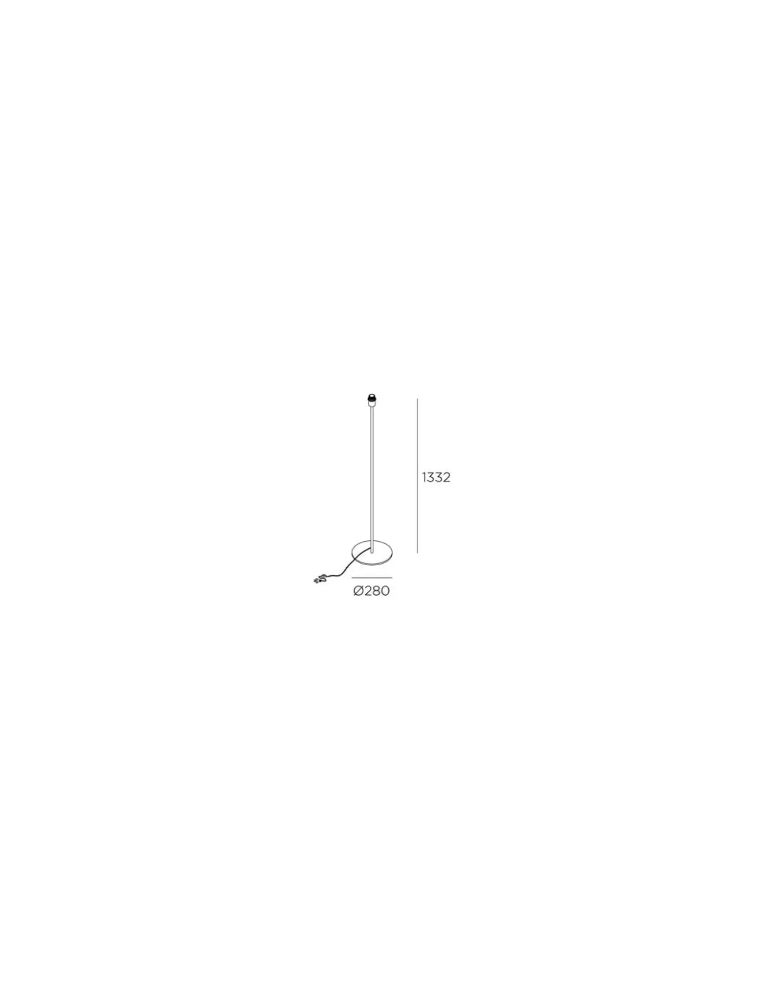 Lámpara de pie Metrica base redonda – LedsC4