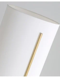Lámpara de pie Naos - ACB - Lámpara minimalista con pantalla textil blanca