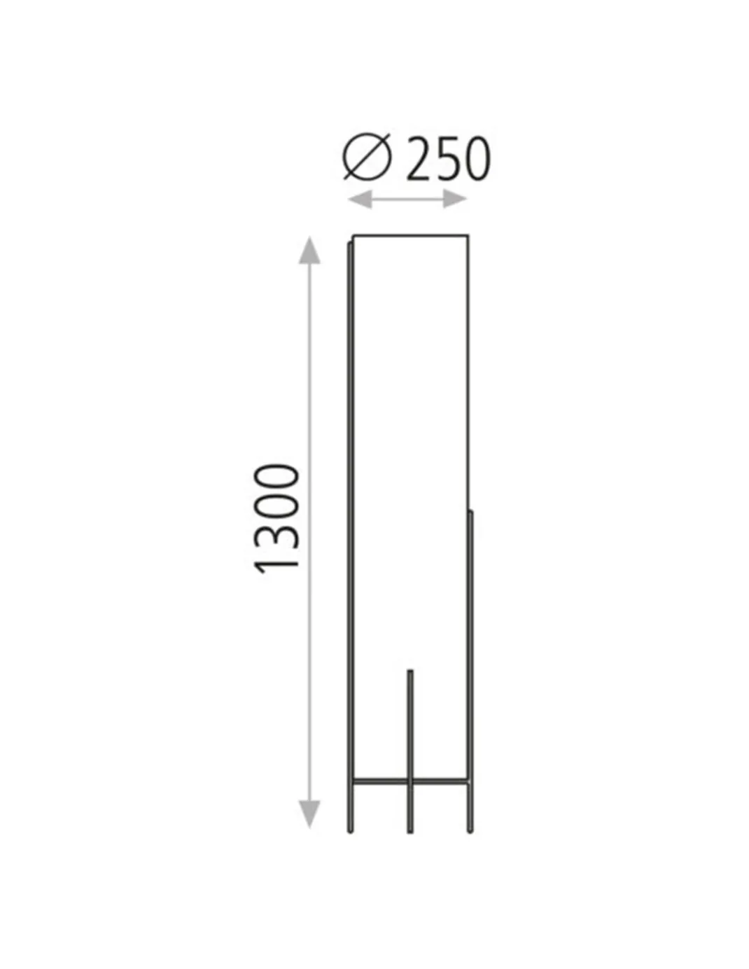 Lámpara de pie Naos - ACB - Lámpara minimalista con pantalla textil blanca