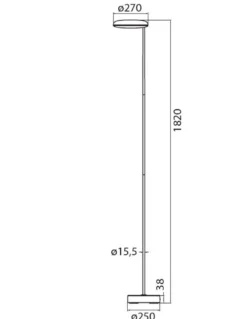 Lámpara de pie Nassau – Mantra – Pantalla orientable, LED regulable