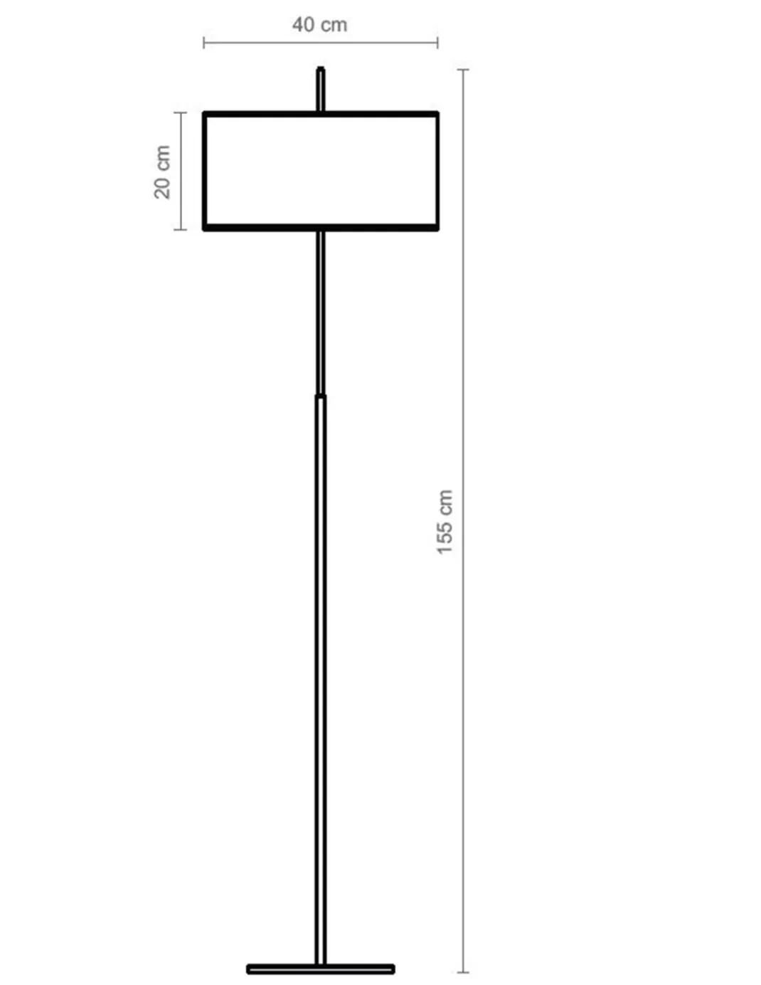 Lámpara de pie Nautic – Luxcambra – Pantalla de loneta blanca, altura: 155 cm