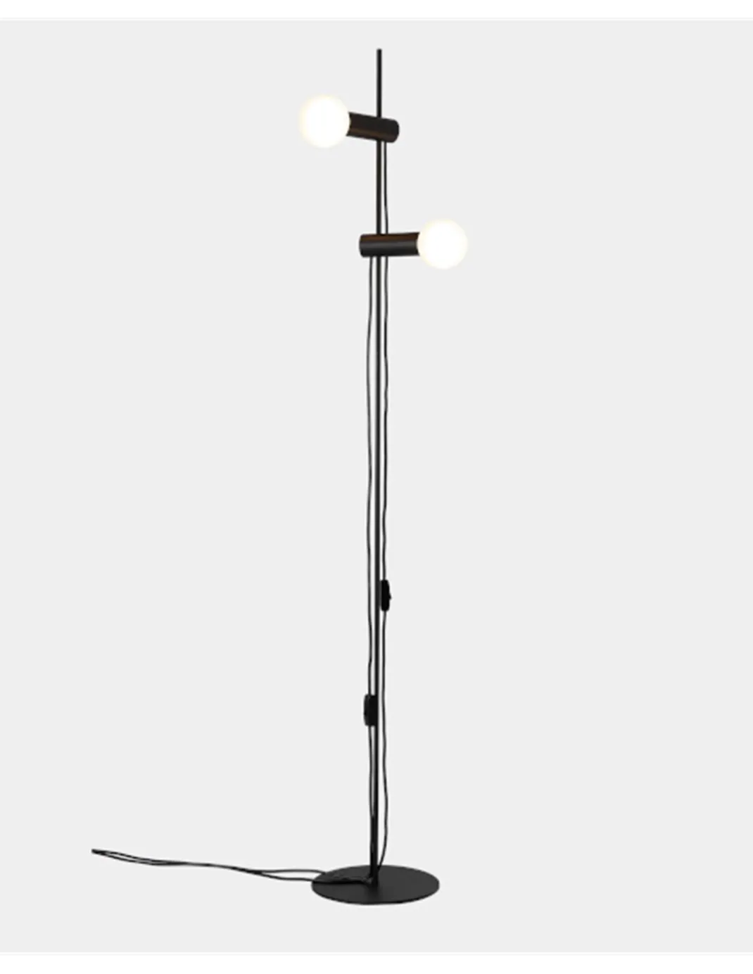 Lámpara de pie Nude Double – LedsC4 – Lámpara con 2 focos orientables, Disponible en 3 colores