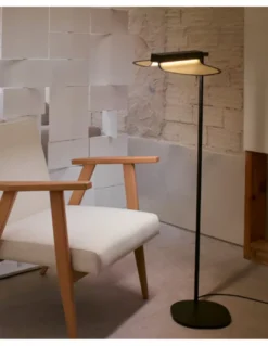 Lámpara de pie Omma – LZF – Lámpara de madera+metal, Disponible en varios colores, LED 3000K regulable, Altura: 114 cm