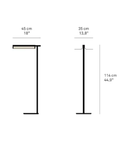 Lámpara de pie Omma – LZF – Lámpara de madera+metal, Disponible en varios colores, LED 3000K regulable, Altura: 114 cm