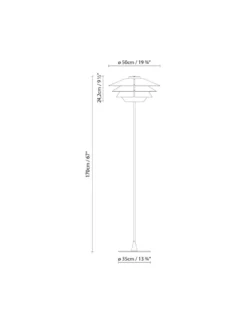 Lámpara de pie Overlay F - B.lux - Lámpara icónica con pantalla desmontable