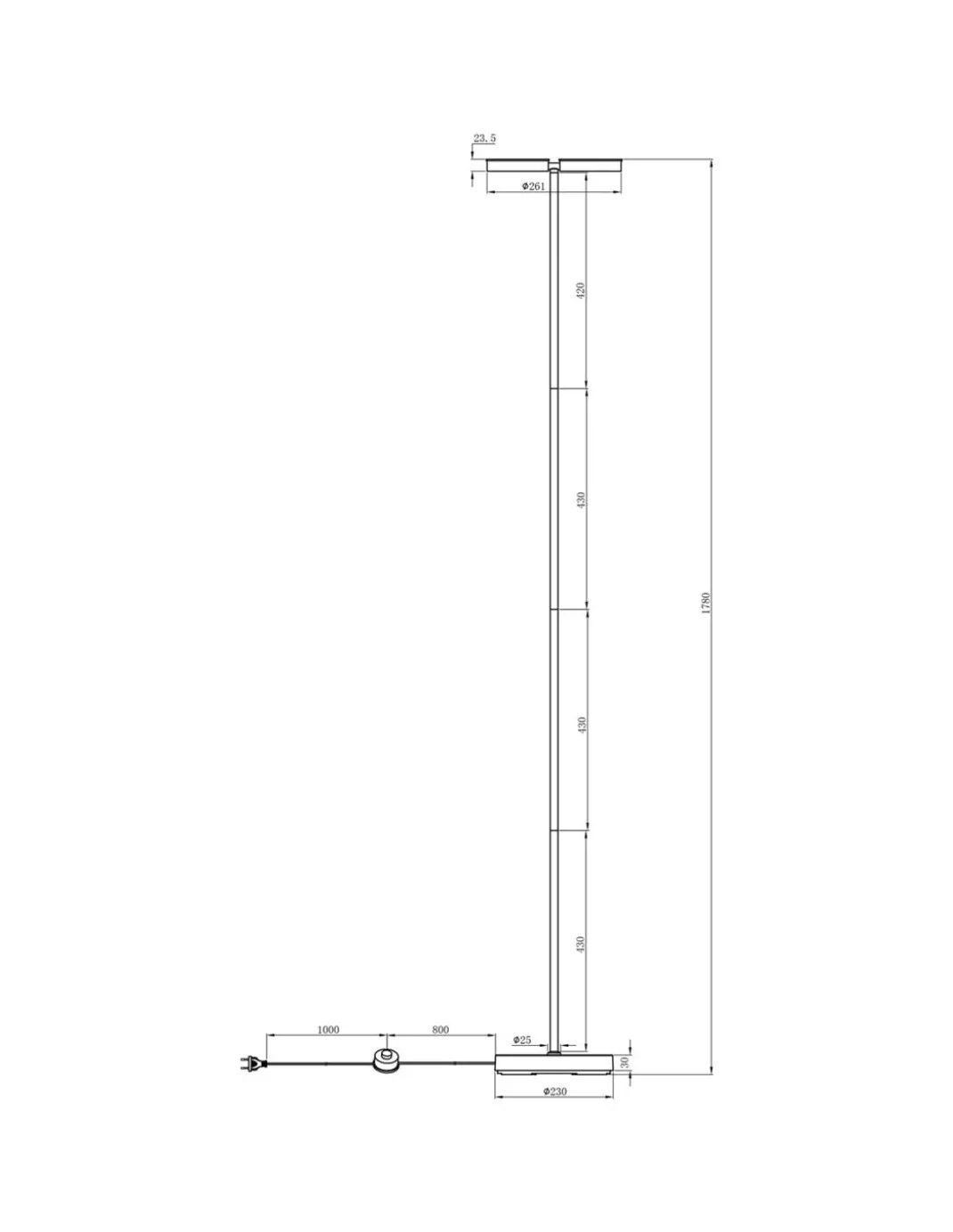 Lámpara de pie Petro – AJP – Diseño moderno, luz orientable