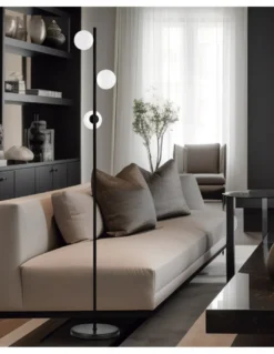 Lámpara de pie River – AJP – Diseño decorativo tipo bola, 3 luces