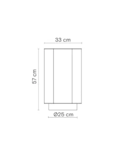 Lámpara de pie Roxi – Robin – Disponible en 2 tamaños: 57 cm/78 cm, Pantalla de tela crema blanca