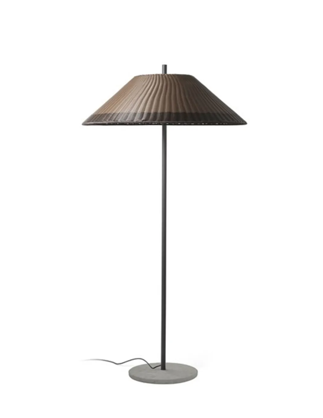 Lámpara de pie Saigon - Faro - Lámpara de mimbre y cemento, 200 cm