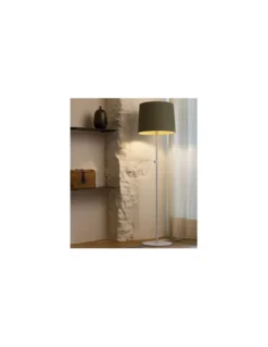 Lámpara de pie Samba - Faro - Pantalla encintada en beige o verde, altura: 154 cm