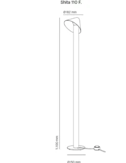 Lámpara de pie Shita - Milan - Lámpara minimalista, pantalla orientable