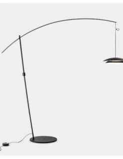 Lámpara de pie smart Noway – LedsC4 – Lámpara tipo arco de lectura, Regulable LED, Altura regulable