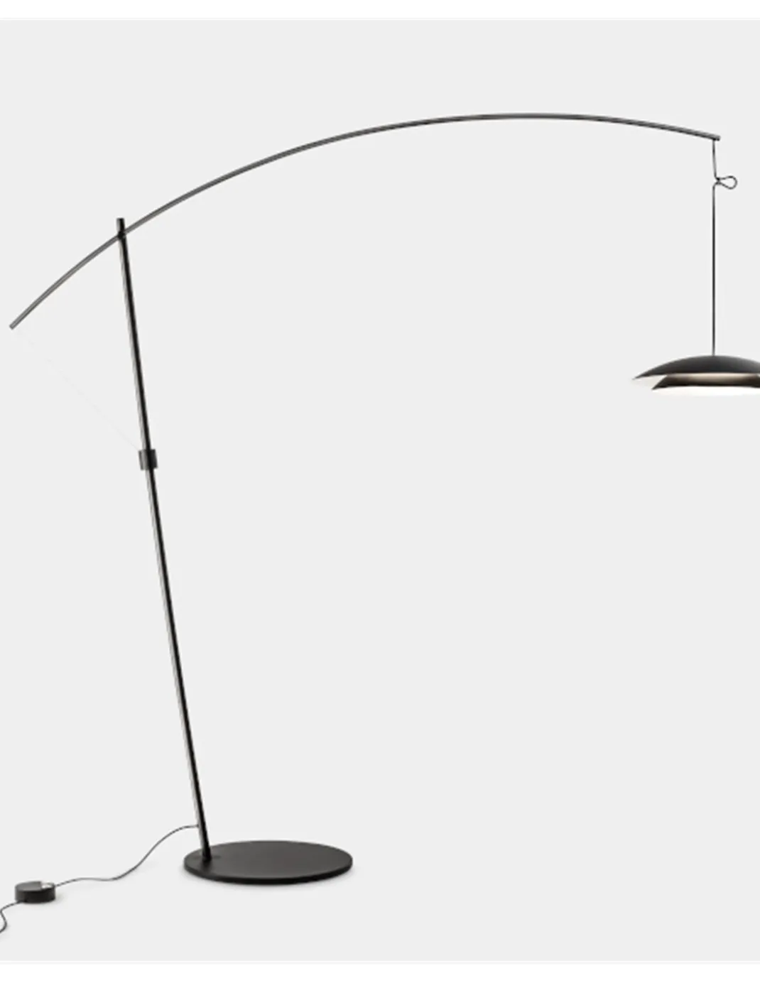 Lámpara de pie smart Noway – LedsC4 – Lámpara tipo arco de lectura, Regulable LED, Altura regulable