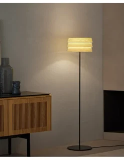 Lámpara de pie Sussex - Punt Mobles - Pantalla de madera, altura: 140 cm