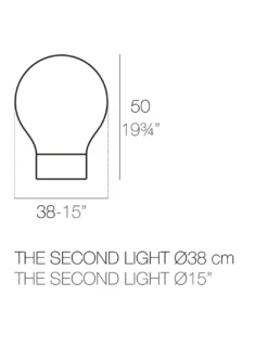 Lámpara de pie The Second Light con batería - Vondom - Lámpara de suelo original para jardín en forma de bombilla gigante