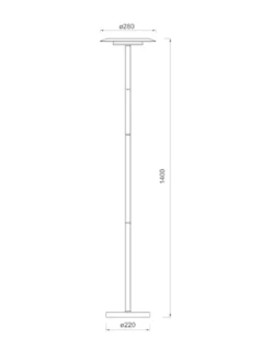 Lámpara de pie Tina - Mantra - Lámpara minimalista LED blanca