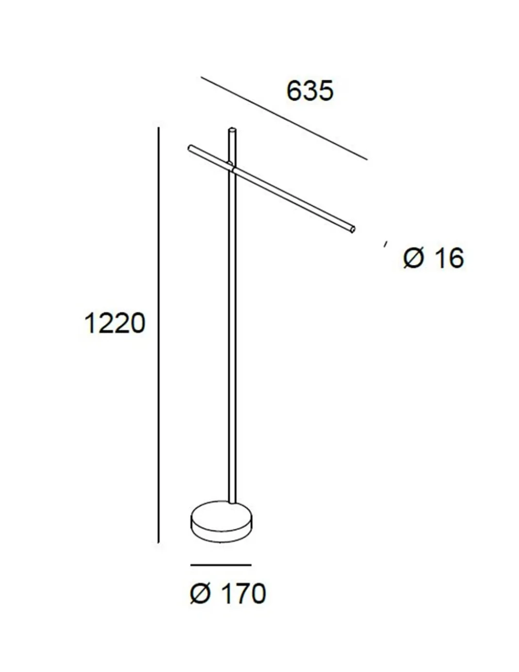 Lámpara de pie Tubs - LedsC4 - Base en mármol, orientable y regulable
