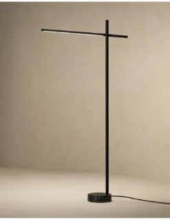 Lámpara de pie Tubs - LedsC4 - Base en mármol, orientable y regulable