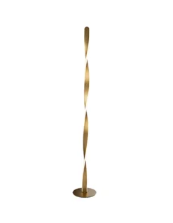 Lámpara de pie Twist – Schuller – Diseño minimalista dorado, lámpara LED