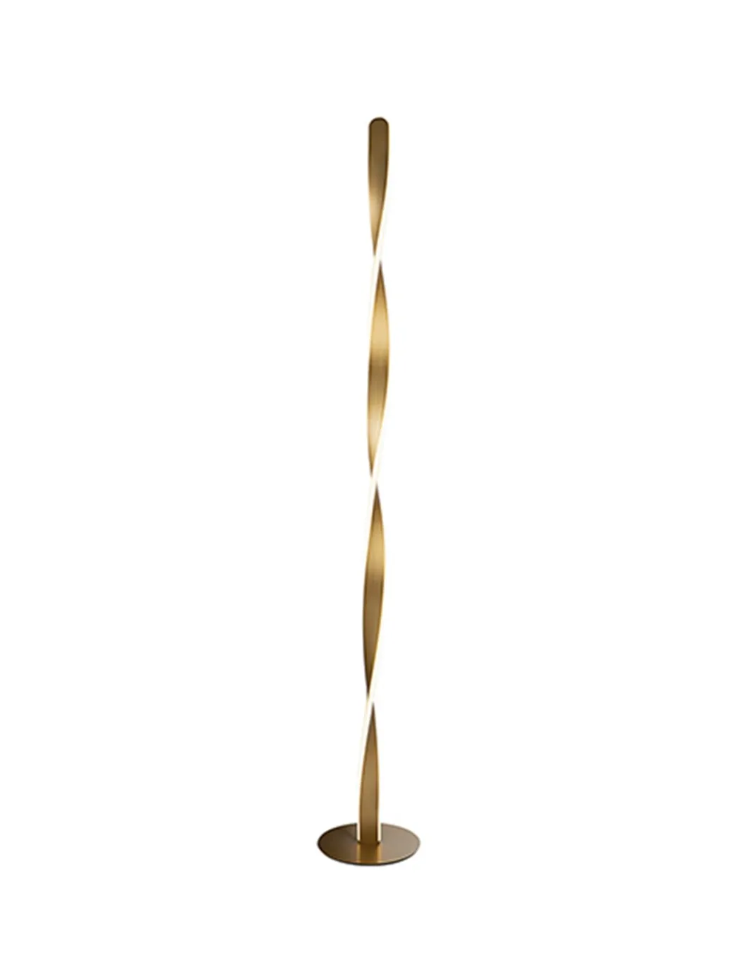 Lámpara de pie Twist – Schuller – Diseño minimalista dorado, lámpara LED