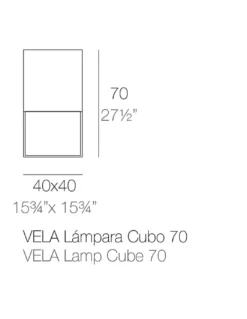 Lámpara de pie Vela Cubo con batería - Vondom