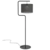 Lámpara de pie Zig – Pujol – Pantalla tela negra, 163 cm