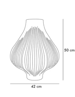 Lámpara de sobremesa Onion - IDP Lampshades – Pantalla textil de terciopelo, difusor interior, 3 colores