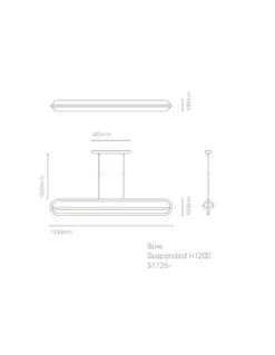 Lámpara de suspensión Bow - Nexia - Colgante diseño horizontal