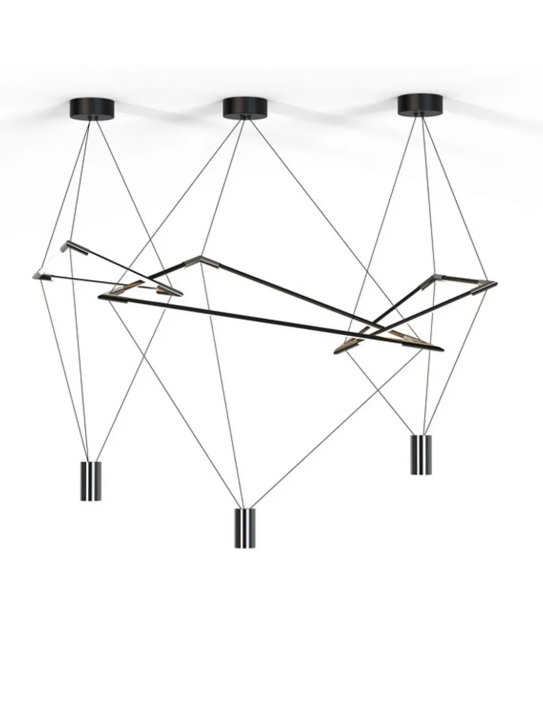 Lámpara de suspensión Electra – Mantra – Colgante minimalista negro LED