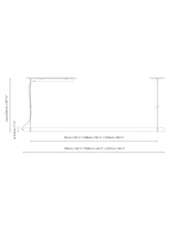 Lámpara de suspensión Solid SH - B.lux - Diseño lineal y regulación Push/DALI